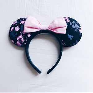custom hidden mickey floral minnie mouse ears